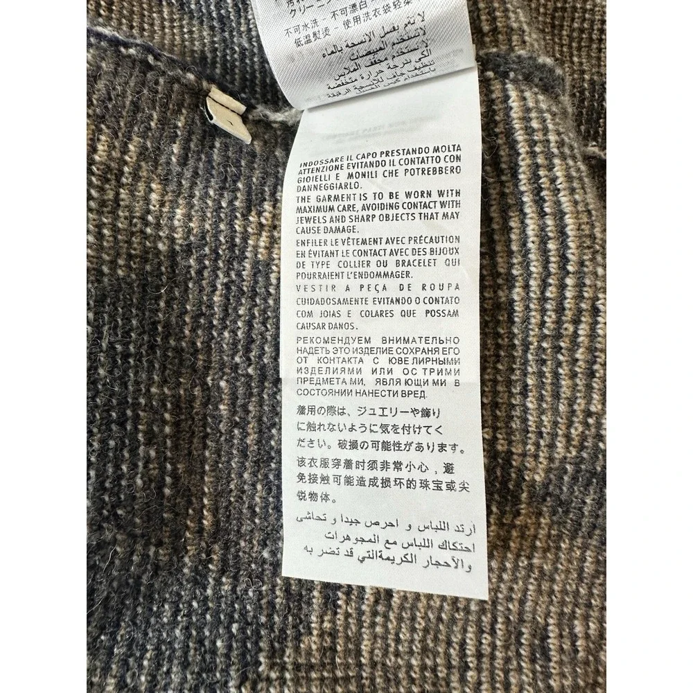 GUCCI Argyle Wool Equestrian AOP Pearl Button Cardigan Size Men's Large